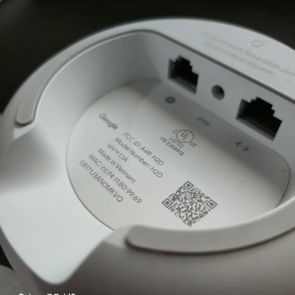 Google Nest Wifi Router H2D 2200 Sq Ft Coverage